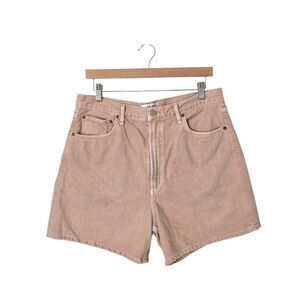 AGOLDE STELLA DENIM SHORT‎ In Pink Salt Pale Pink Women's 31